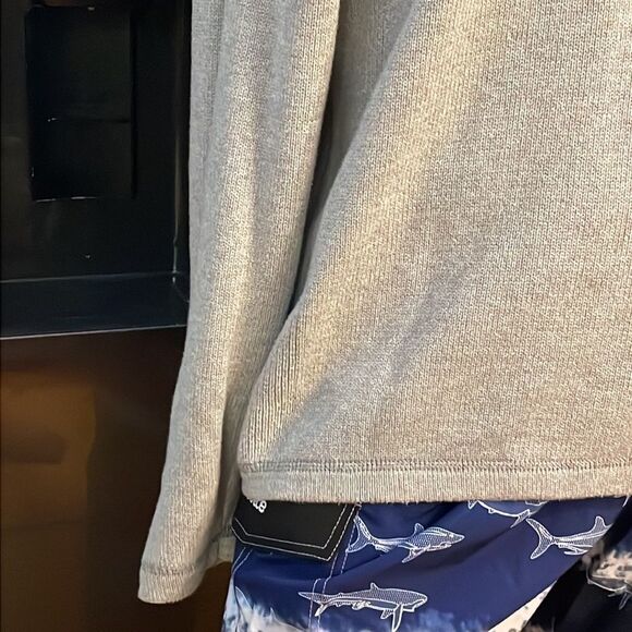 XL Chaps Denim super soft gray v-neck long sleeve crew neck 100% cotton sweater - Picture 6 of 11